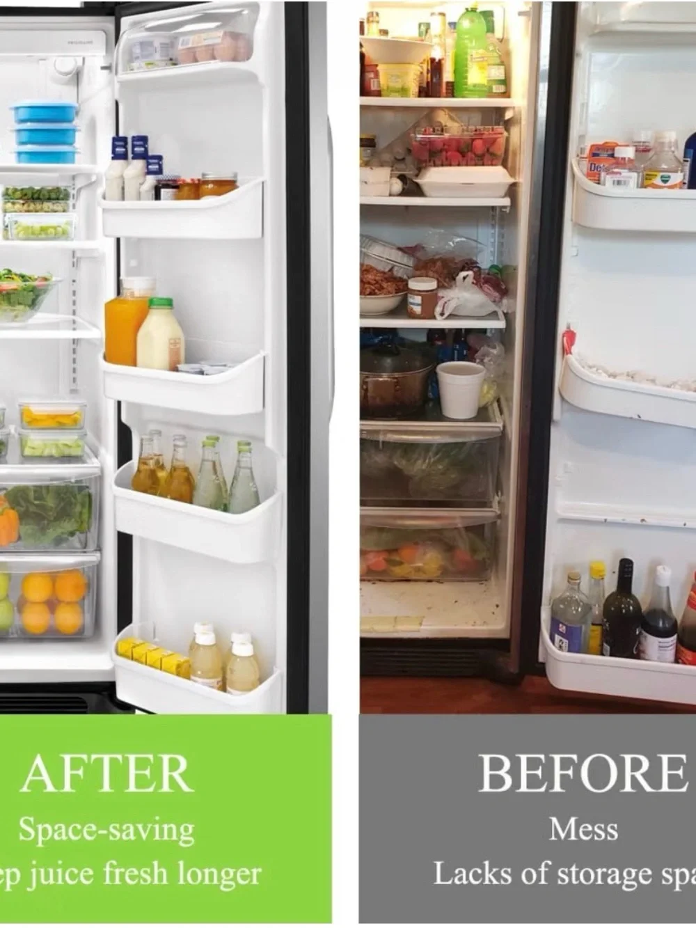 Refrigerator Side Door Bottom Shelf Compatible with Frigidaire 240323001 2-Pack
